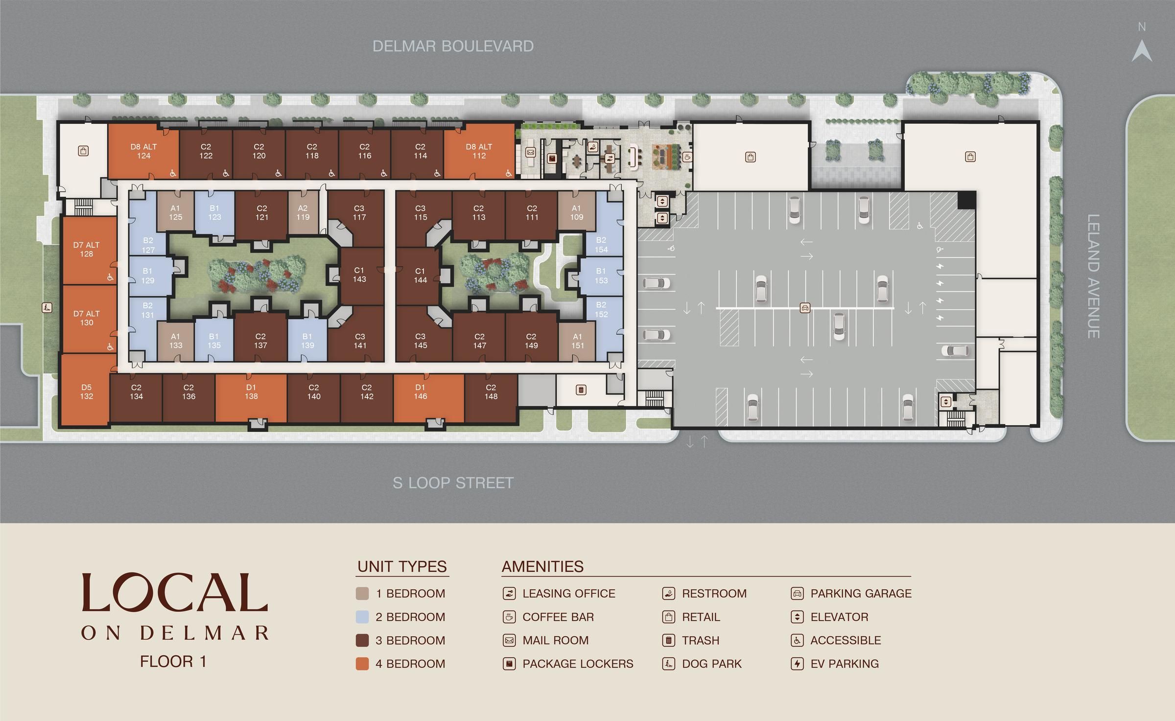 Local on Delmar Floor 1 sitemap